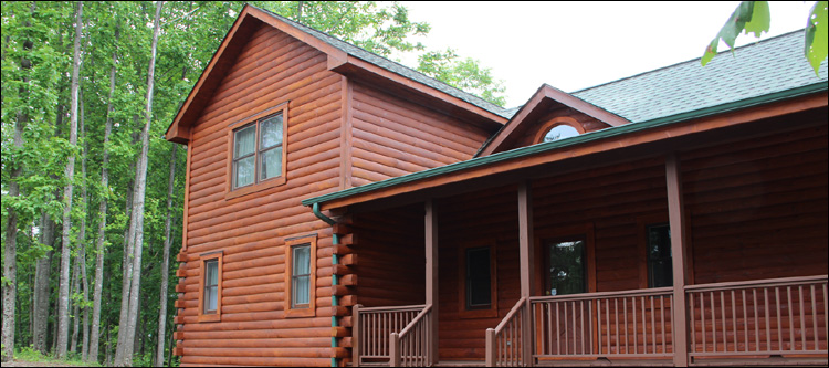Log Home Staining in Long Island, Virginia